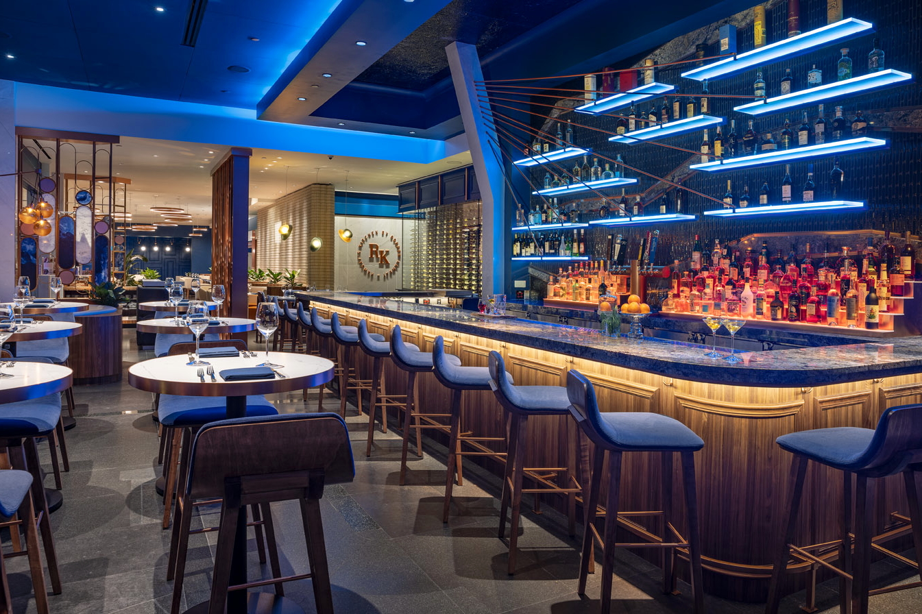 Cool bar at Ramsay's Kitchen in Boston. Picture: Gordon Ramsay North America. Click to enlarge.