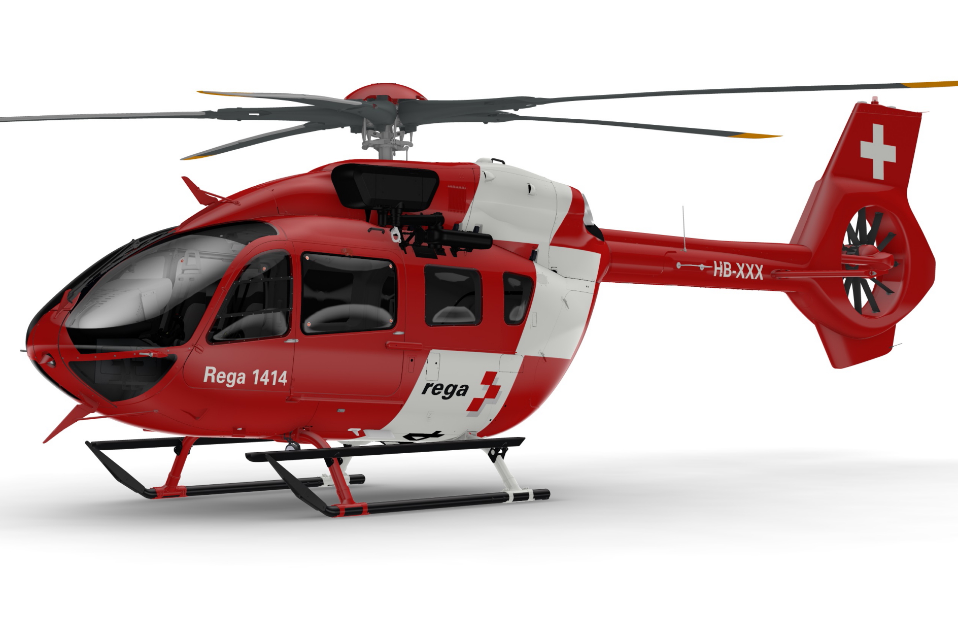 Rega Swiss Air-Rescue has ordered nine 5-bladed Airbus H145 helicopters Click to enlarge.