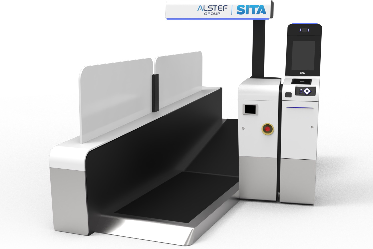 SITA partnered with Alstef Group to launch Swift Drop, a self-bag drop solution. Click to enlarge.