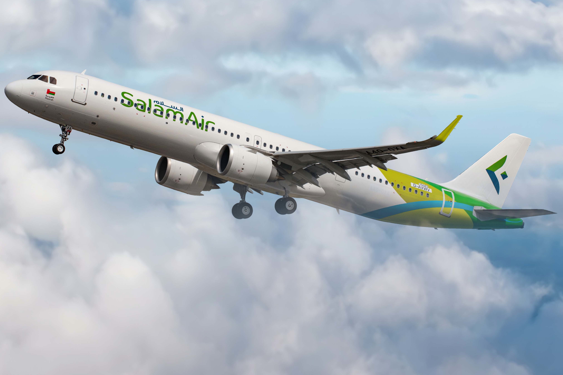 SalamAir A321neo.  Büyütmek için tıklayın.