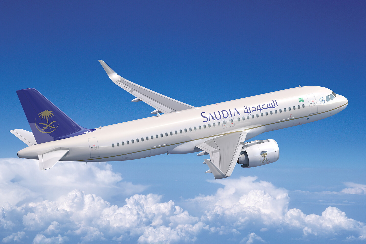 Saudi Arabian Airlines Airbus A320neo. Click to enlarge.