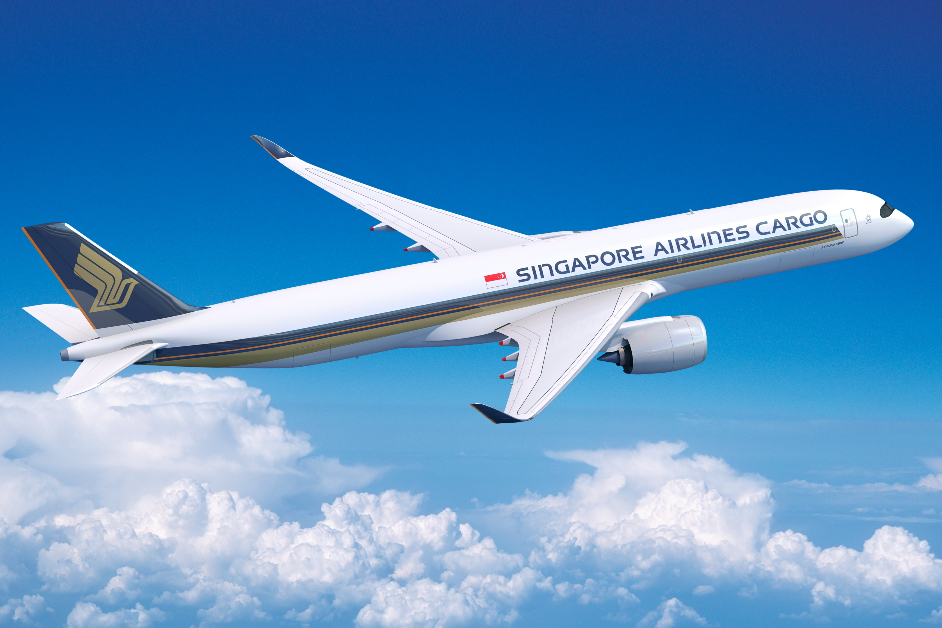 Rendering of a Singapore Airlines Airbus A350F. Click to enlarge.