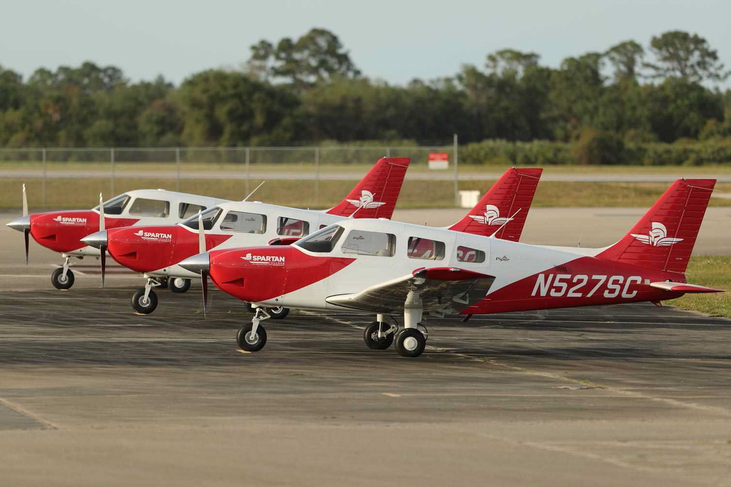 Planes used for pilot training at Spartan College of Aeronautics and Technology. Click to enlarge.