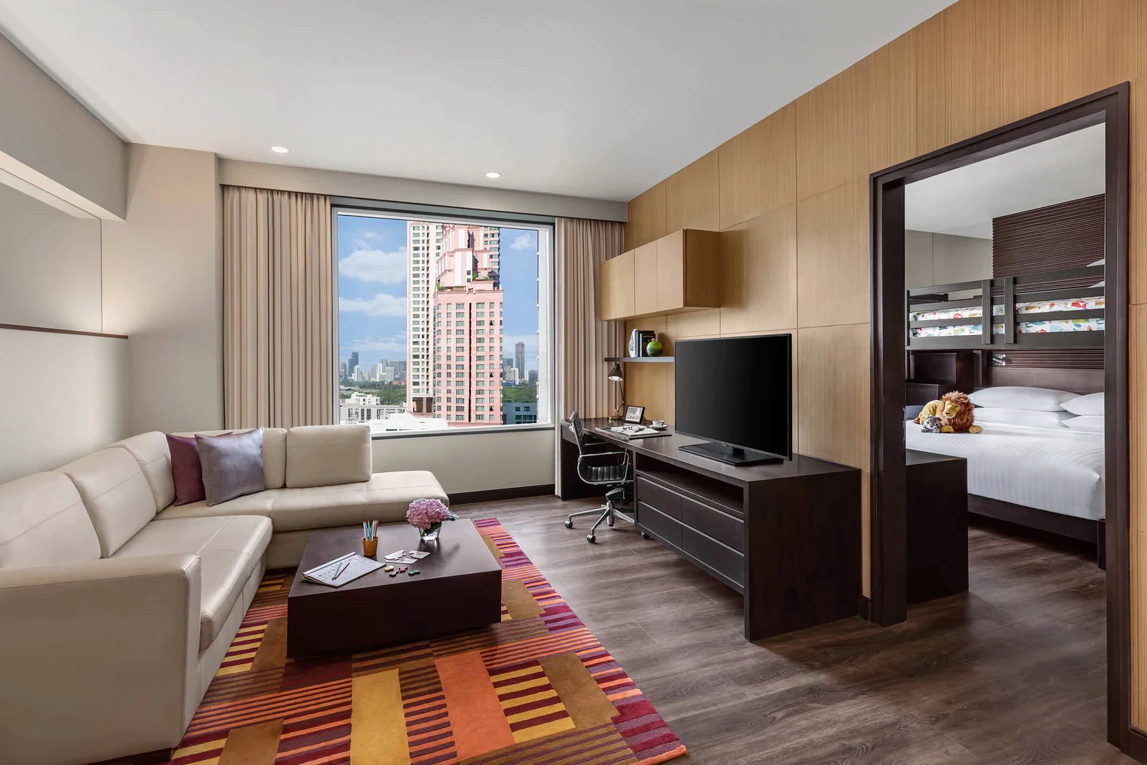 One Bedroom Family Suite at Sukhumvit Park, Bangkok - Marriott Executive Apartments. Click to enlarge.