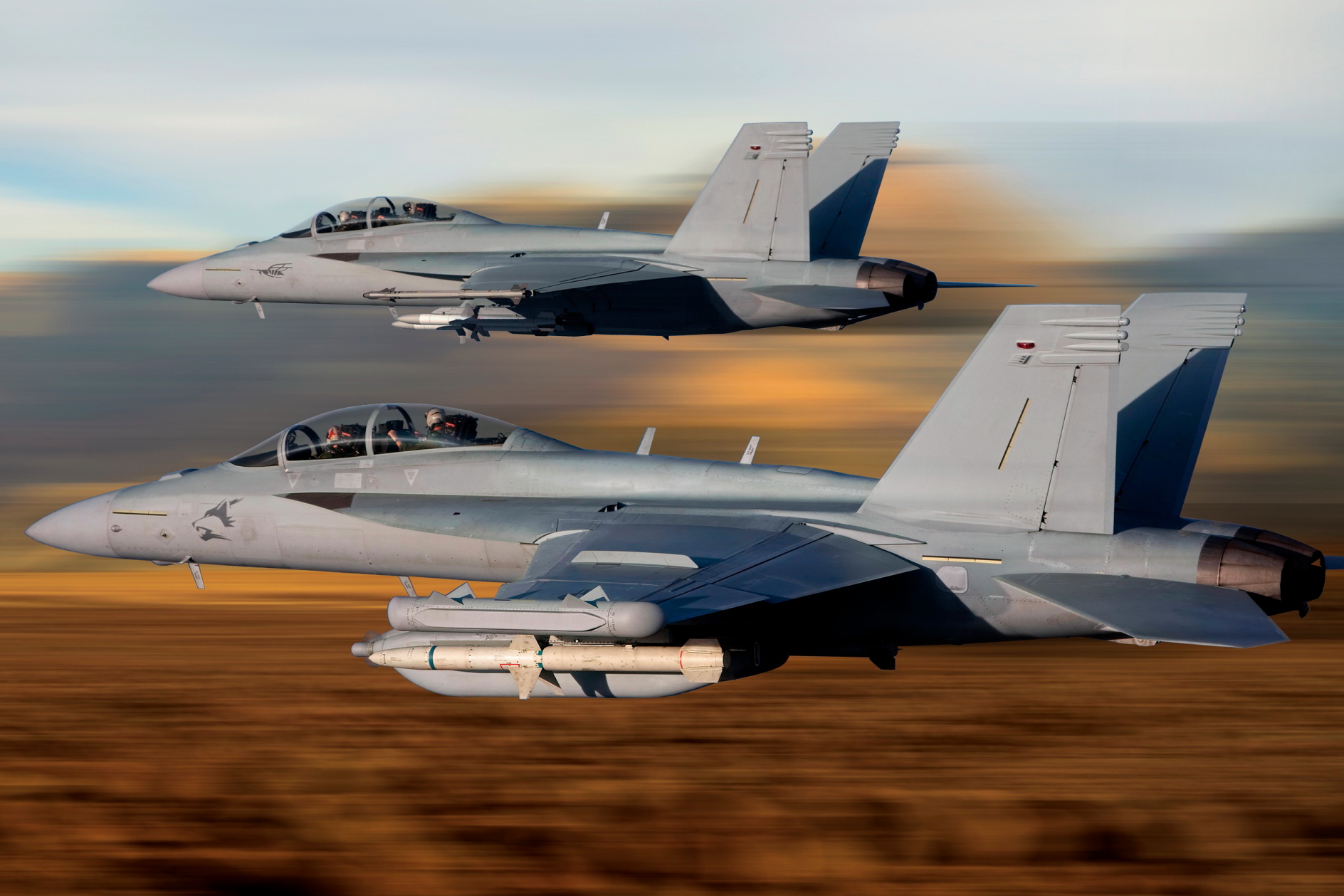 Super Hornet Block III and EA-18G Growler. Photo: Boeing. Click to enlarge.
