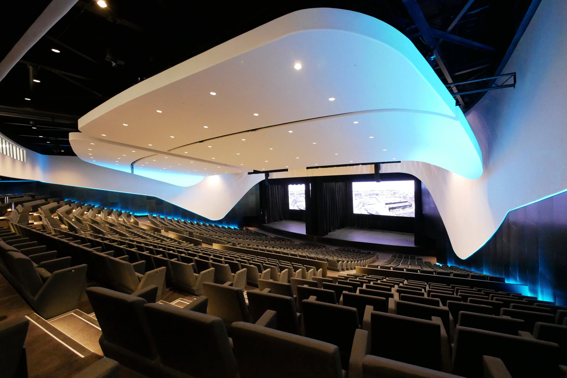 Auditorium at Te Pae Christchurch Convention Centre in New Zealand. Click to enlarge.