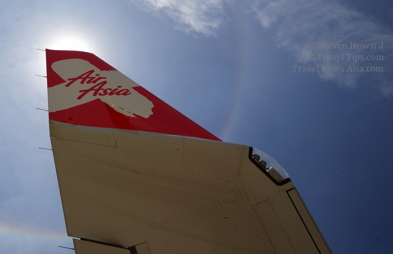 Wing tip of an AirAsia X A330. Picture by Steven Howard of TravelNewsAsia.com Click to enlarge.