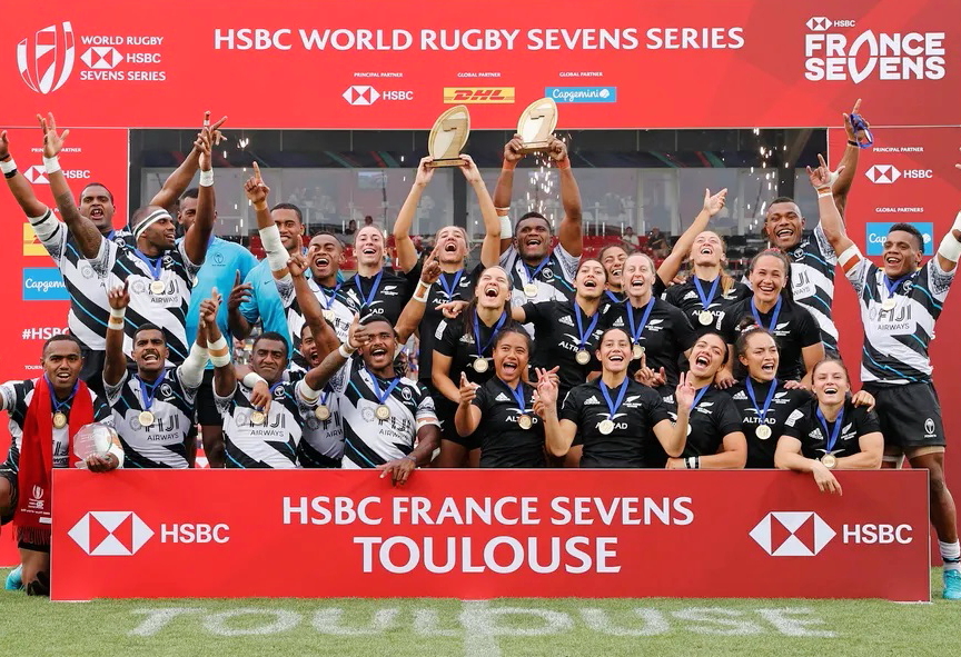 Fiji and New Zealand claimed the men's and women's titles at the France Sevens in Toulouse. Click to enlarge.