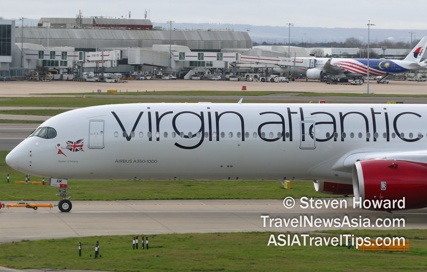 Virgin Atlantic A350-1000. Picture by Steven Howard of TravelNewsAsia.com Click to enlarge.