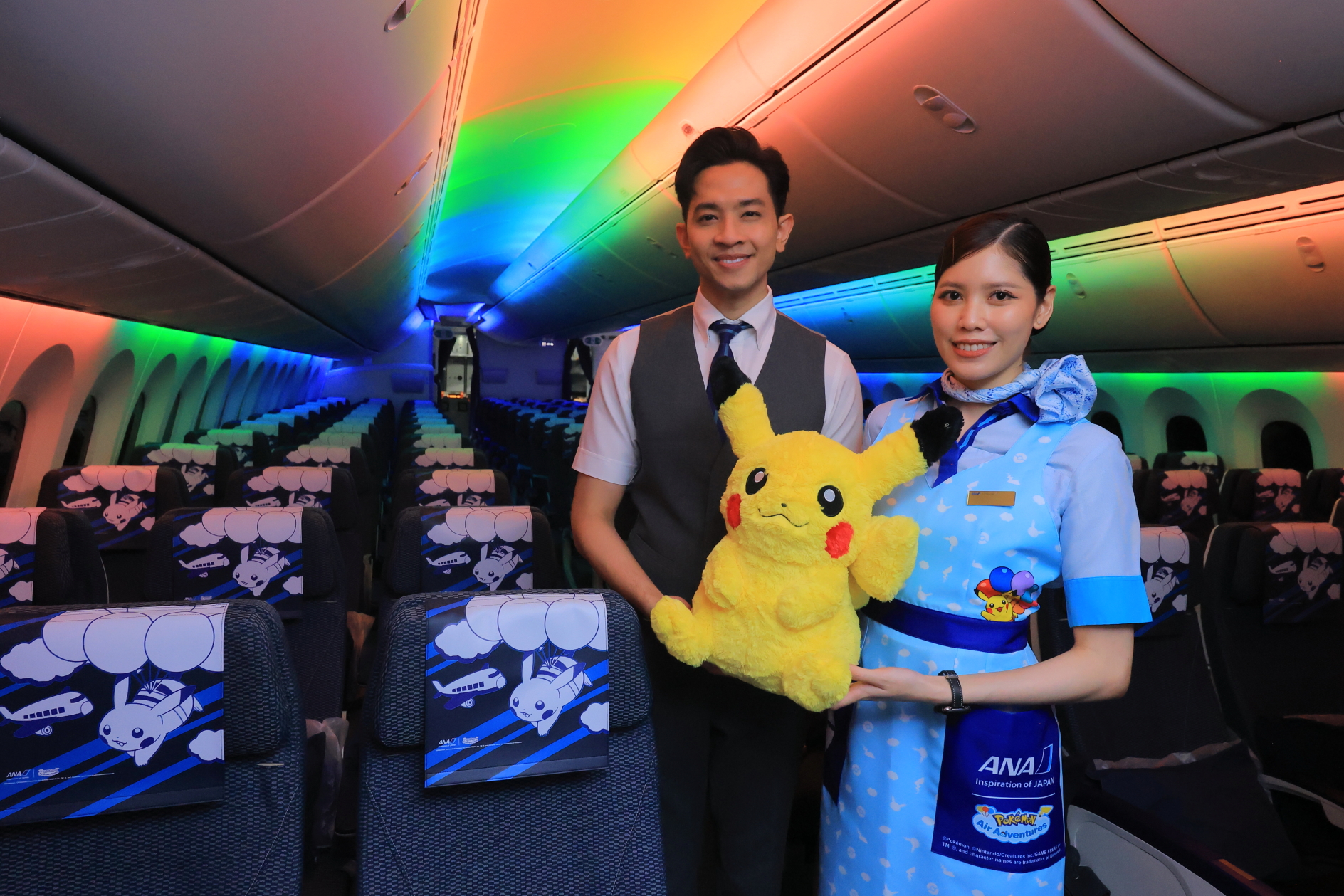 Welcome aboard ANA's Pikachu Jet! Click to enlarge.
