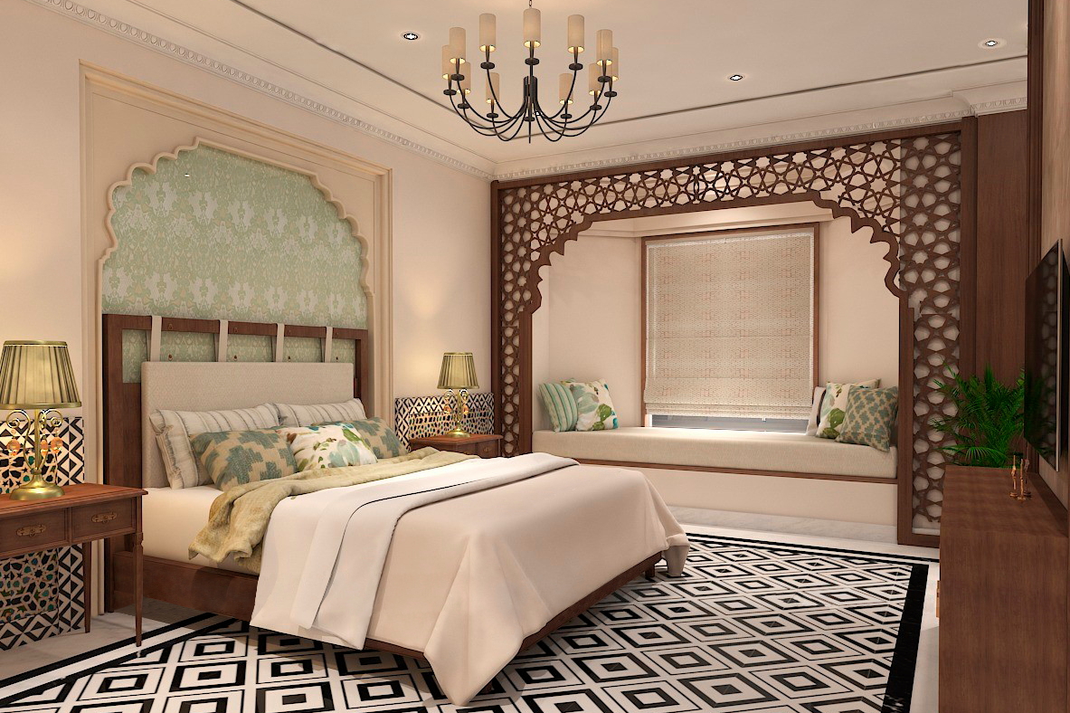 Suite Bedroom at the Anantara Jaipur Hotel in India. Click to enlarge.