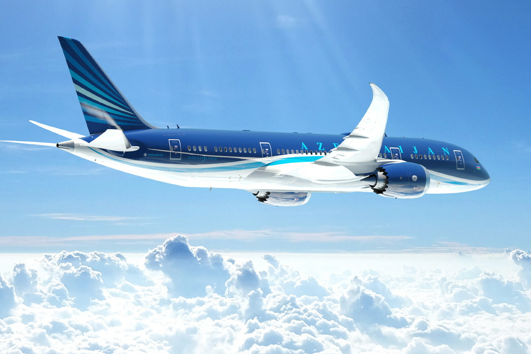 Azerbaijan Airlines Boeing 787. Click to enlarge.