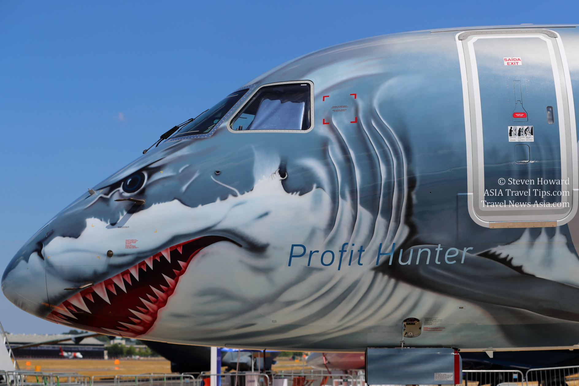 Embraer E195-E2 Profit Hunter. Picture by Steven Howard of TravelNewsAsia.com Click to enlarge.