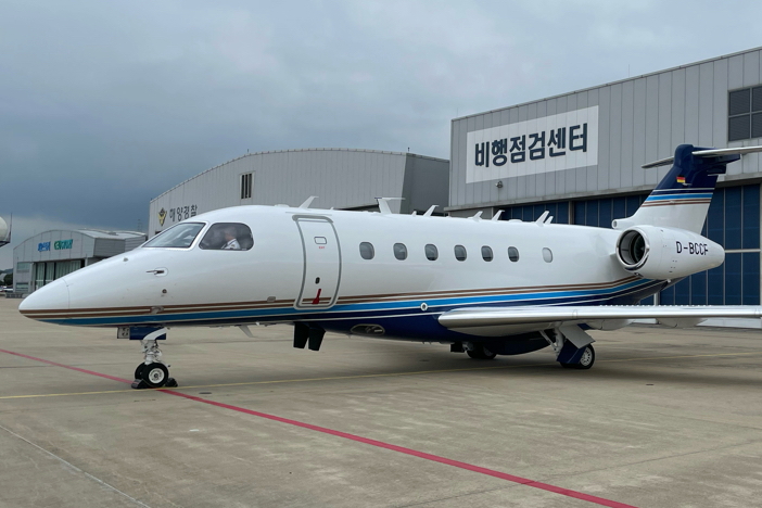 Embraer’s Praetor 600 Aircraft delivered to South Korea’s Flight Inspection Services Center. Picture: Aerodata. Click to enlarge.