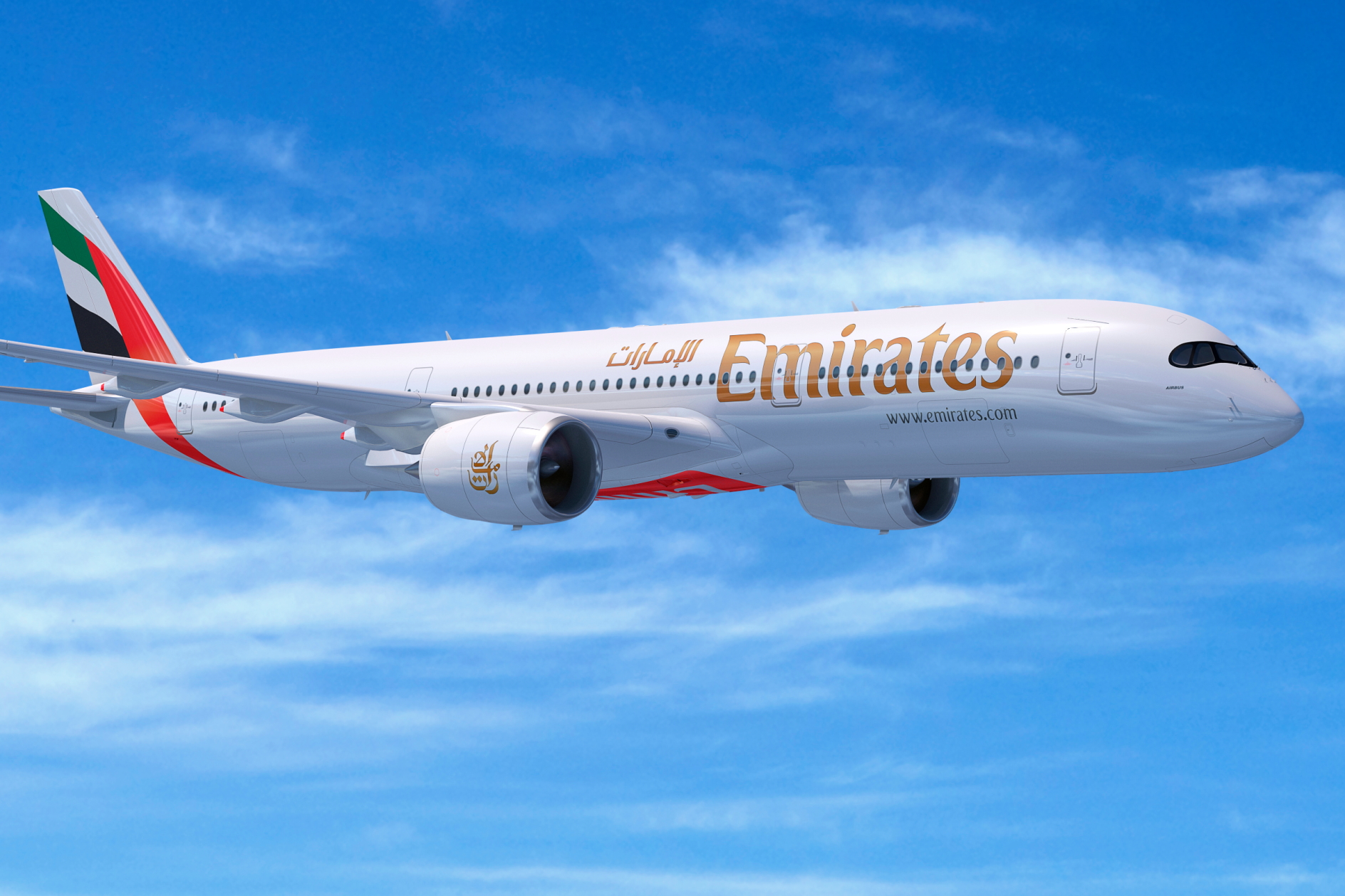 Emirates A350-900. Click to enlarge.
