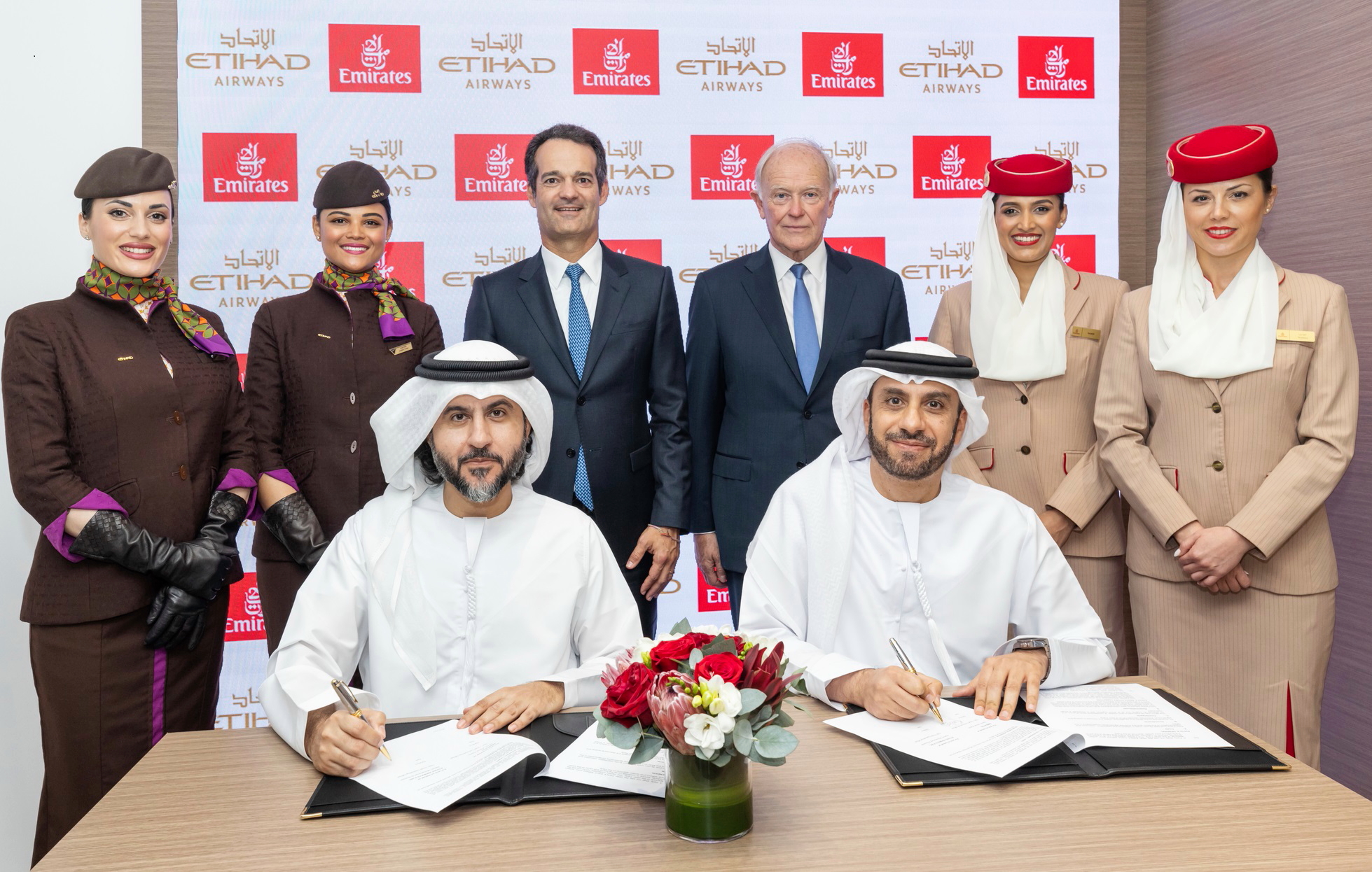 Emirates and Etihad sign MOU to expand their interline agreement. Click to enlarge.