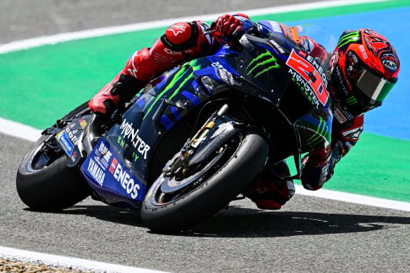 Fabio Quartararo in action for Monster Energy Yamaha. Picture: MotoGP. Click to enlarge.