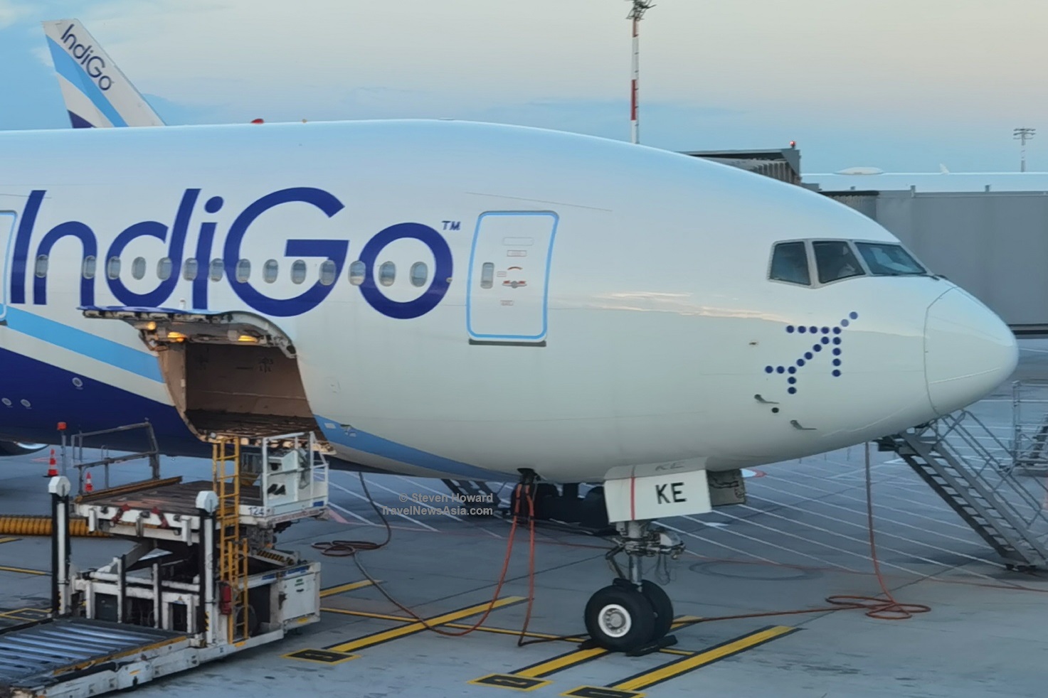IndiGo aircraft at IST in October 2023. Picture by Steven Howard of TravelNewsAsia.com Click to enlarge.