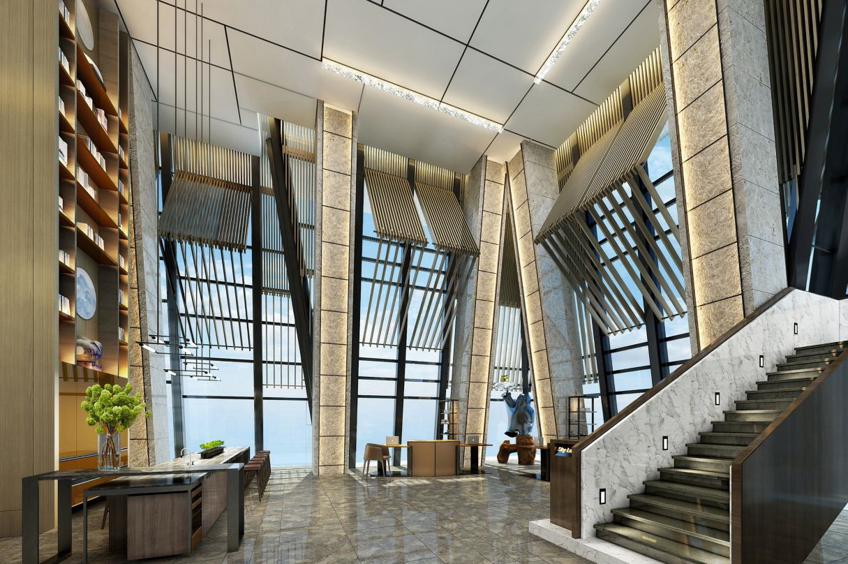 Reception Lobby of JW Marriott Hotel Xi'an, China. Click to enlarge.