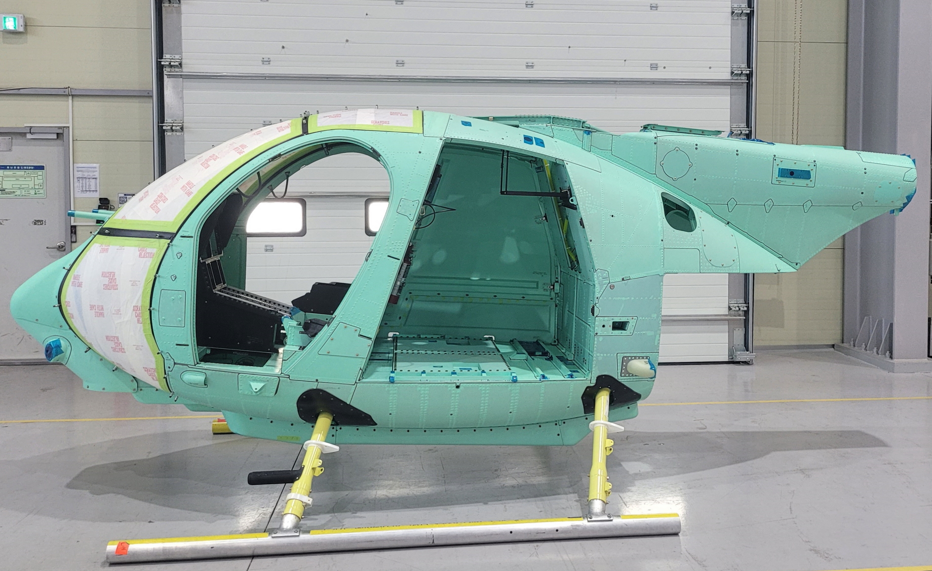 An AH-6 fuselage made by Korean Air. Click to enlarge.