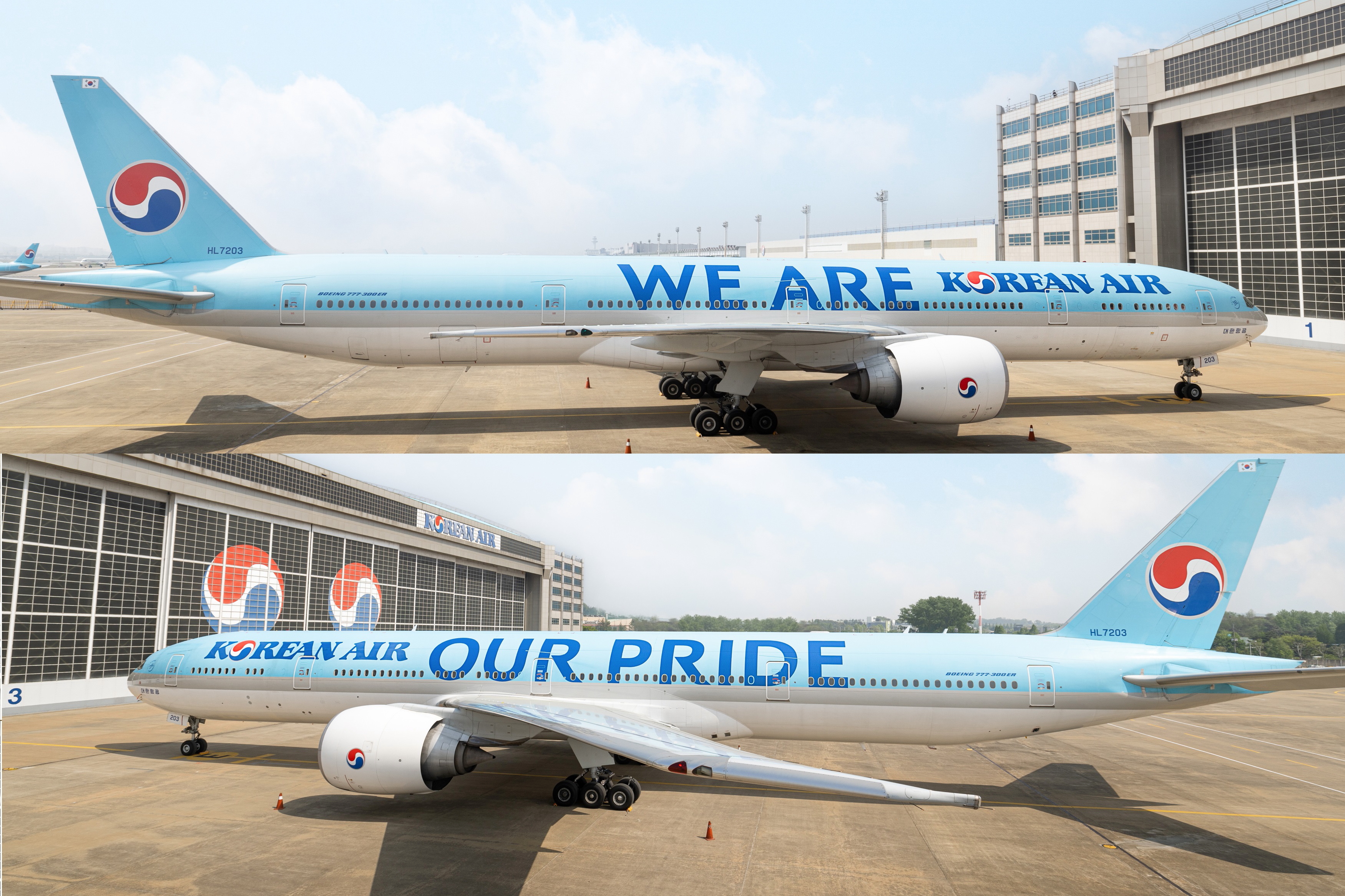 Korean Air 'Employee Appreciation' Boeing 777-300ER. Click to enlarge.
