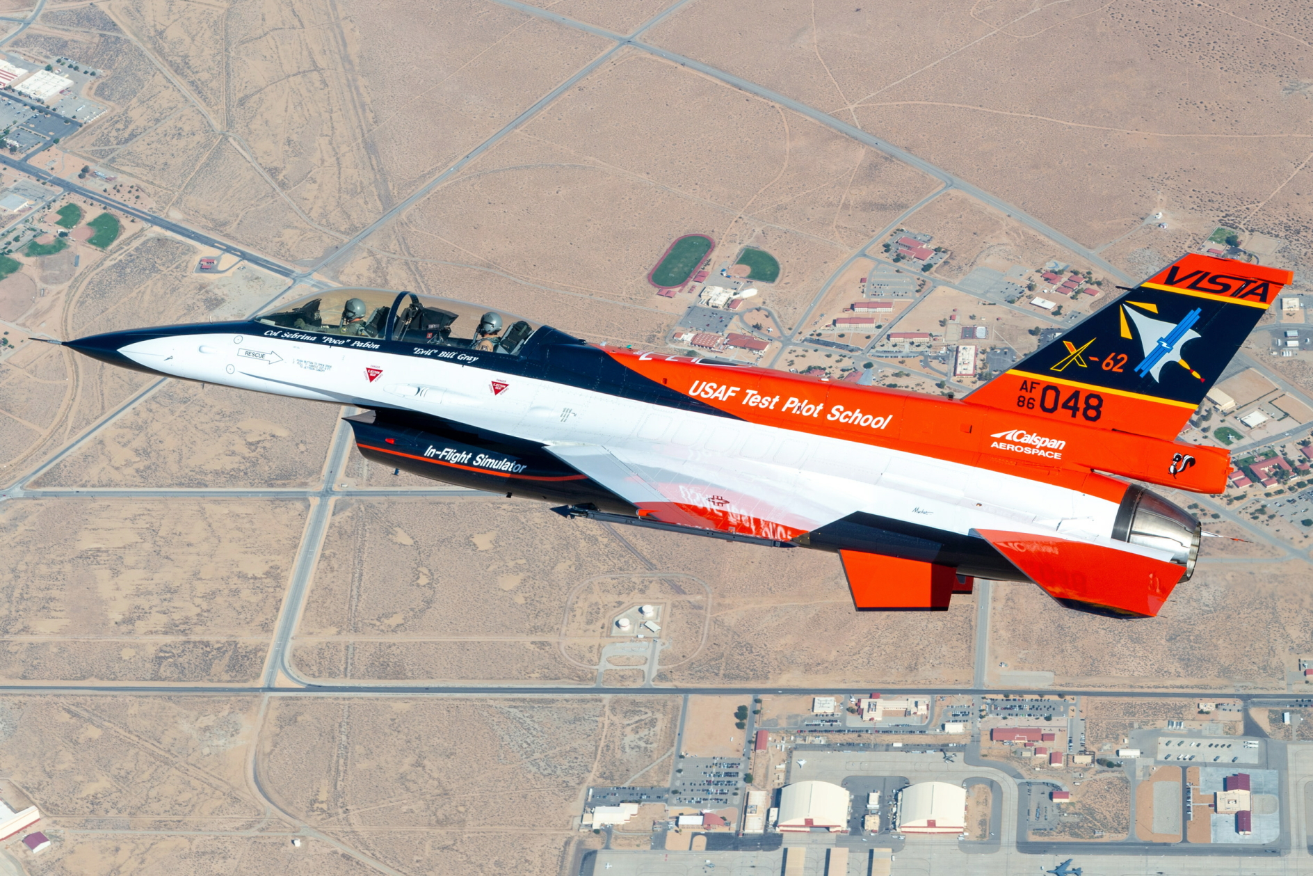 Lockheed Martin VISTA X-62A training aircraft. Click to enlarge.