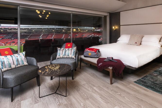 Marriott Hotels Suite of Dreams at Old Trafford. Click to enlarge.