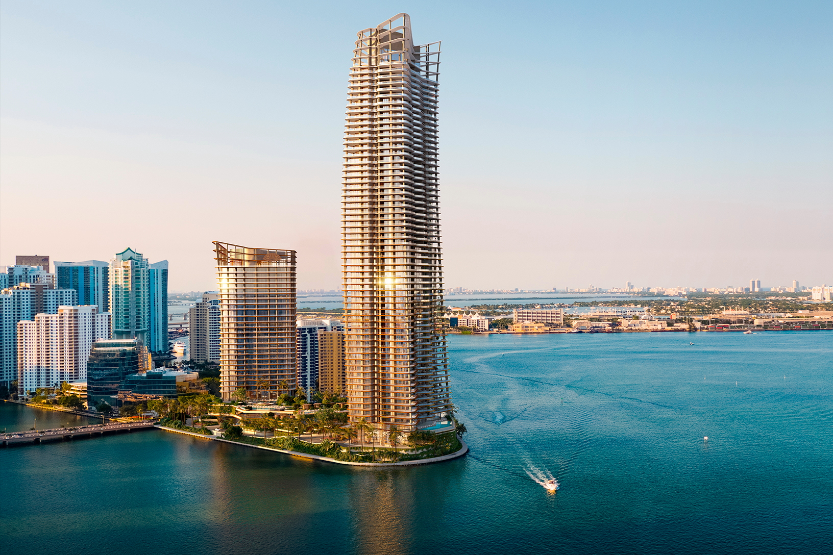Mandarin Oriental has signed a new-build hotel and residences in Brickell Key, Miami, USA. Click to enlarge.