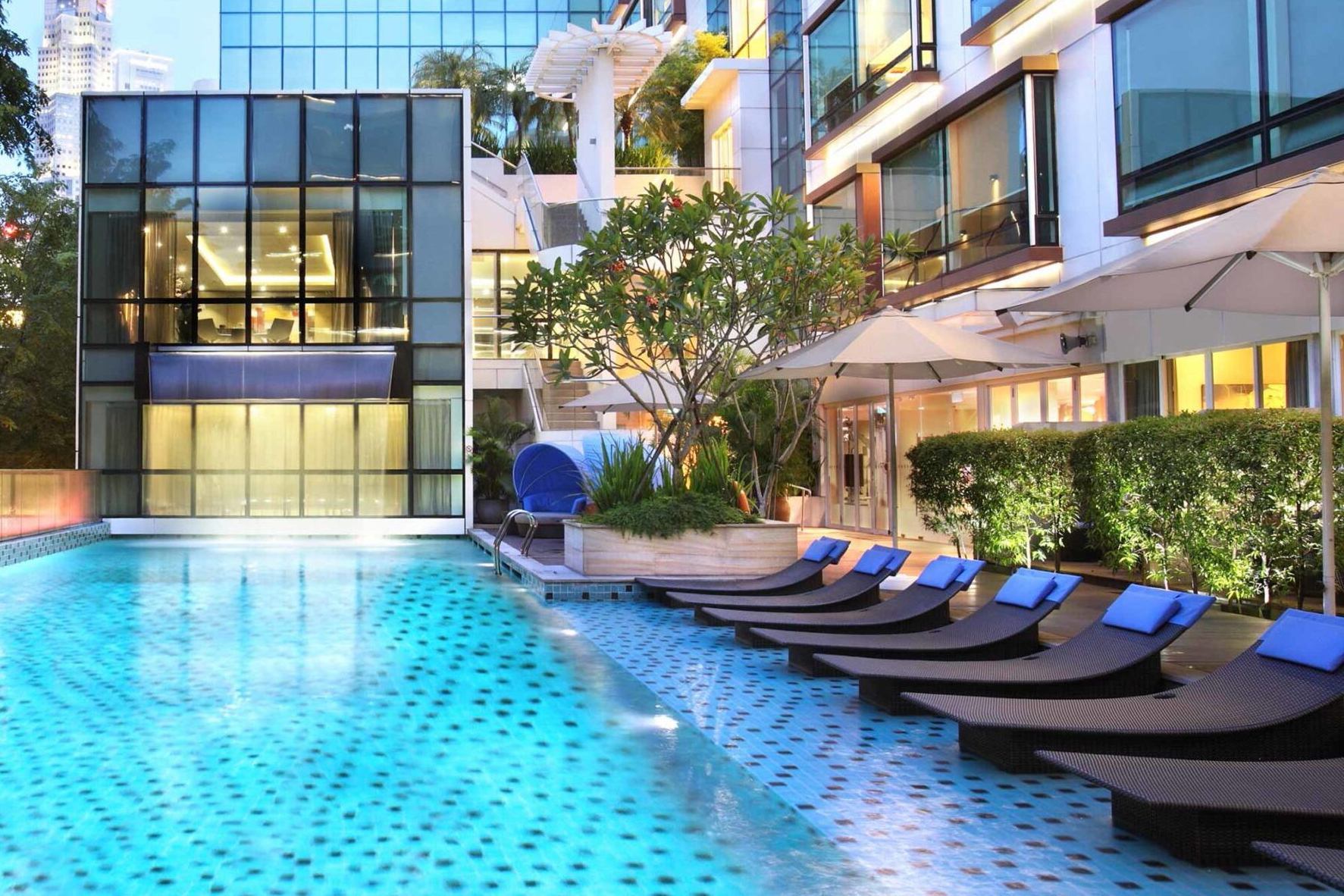 Swimming pool at Park Regis Singapore. Click to enlarge.