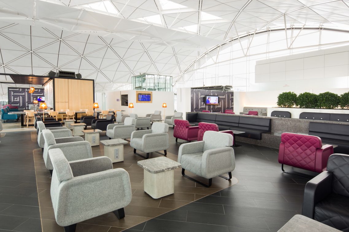 Qantas Lounge at HKIA. Click to enlarge.