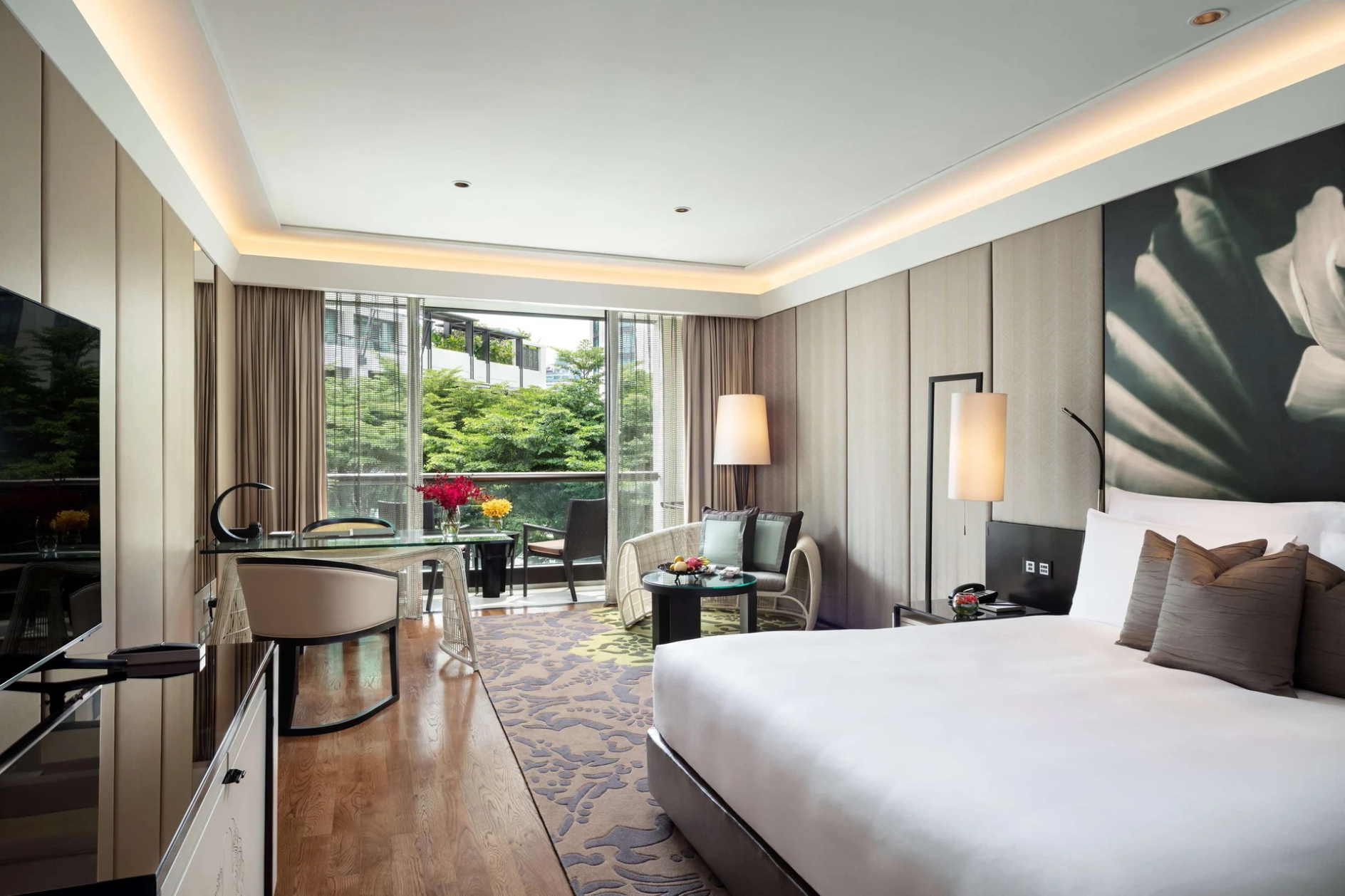 Room at Siam Kempinski Hotel Bangkok in Thailand. Click to enlarge.