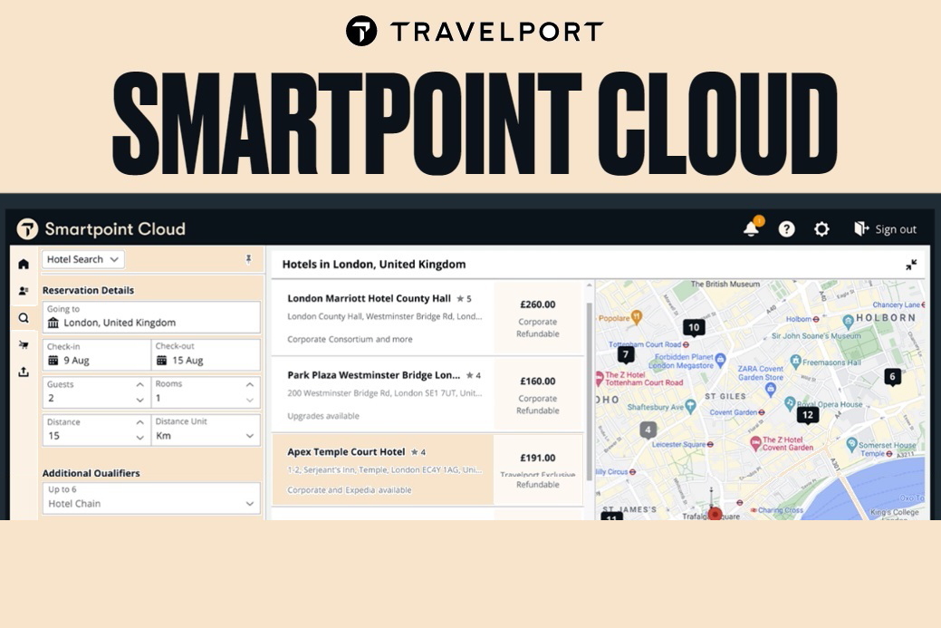 Travelport has upgraded its travel agency retailing platform, Travelport+, with Smartpoint Cloud. Click to enlarge.