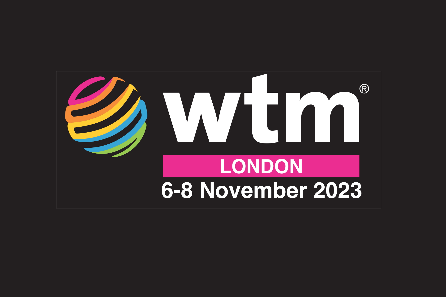 Logo of WTM London 2023. Click to enlarge.