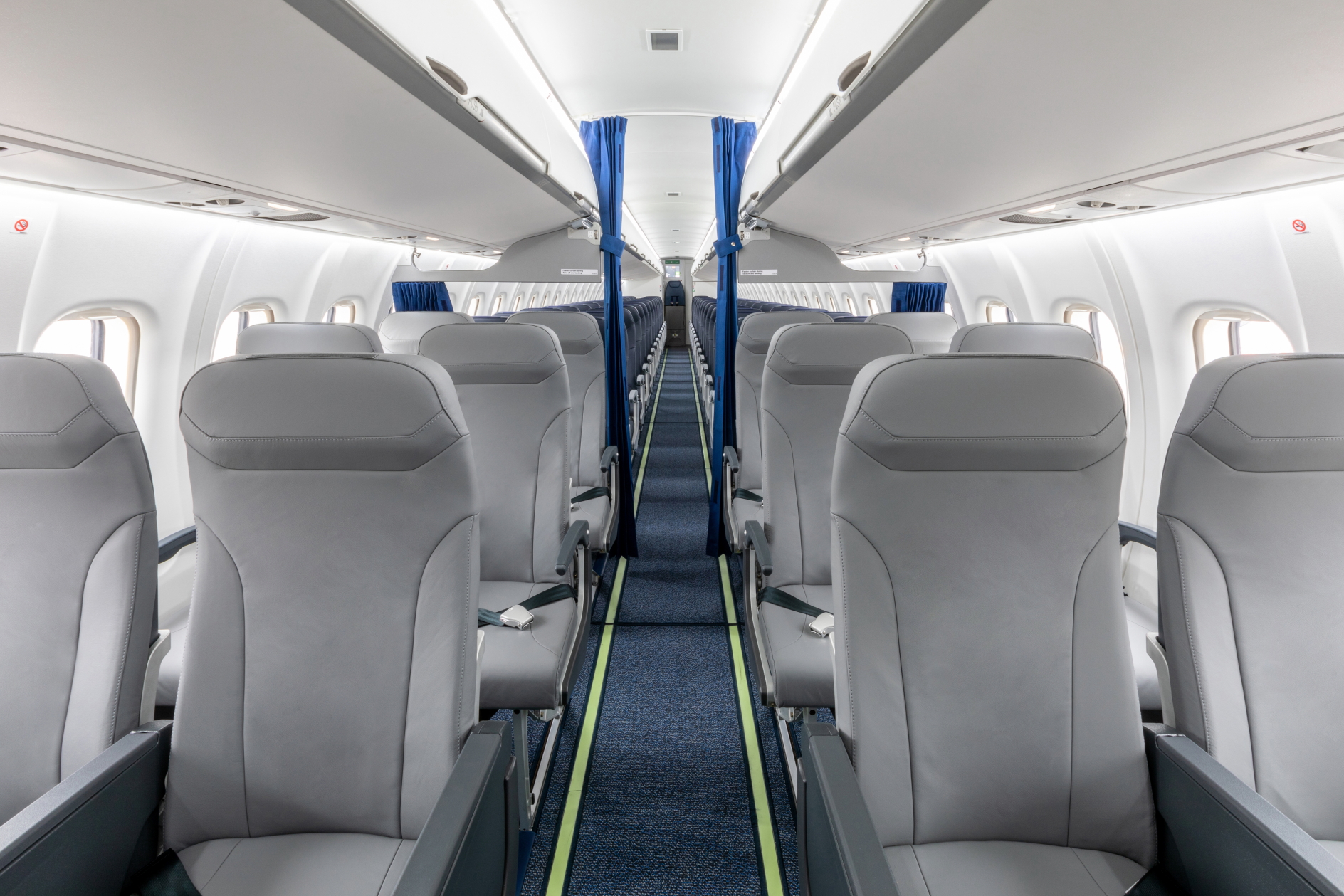 Inside an Air Botswana ATR 72-600. Click to enlarge.